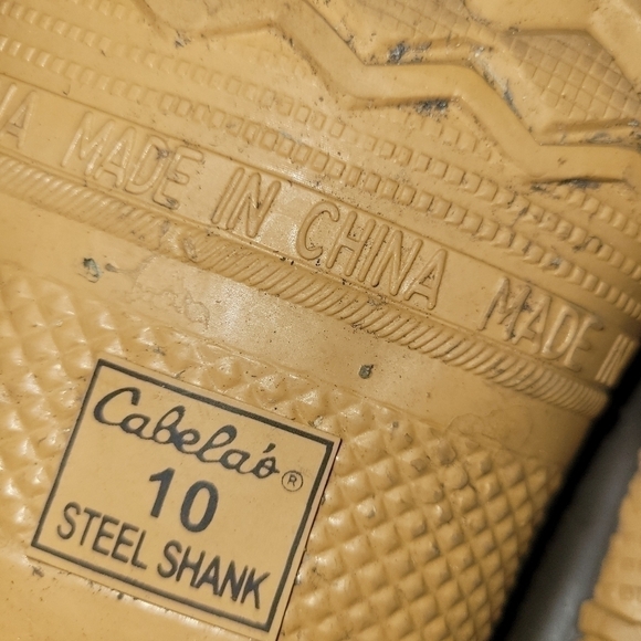 Cabela's Men's "Steel Shank" Leather Upper Duck Work Boots Men's Size 10 - Picture 11 of 12